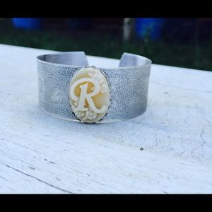 💖 Monogrammed Silver Cuff Bracelet