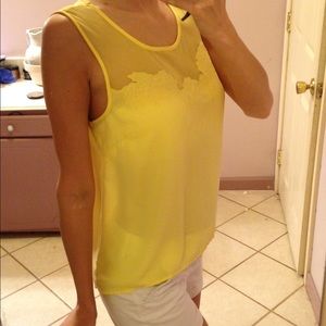 Charlotte Russe Yellow Rose Top