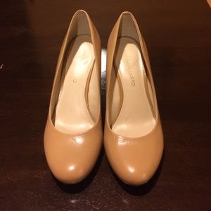 Franco Sarto Nude Wedges