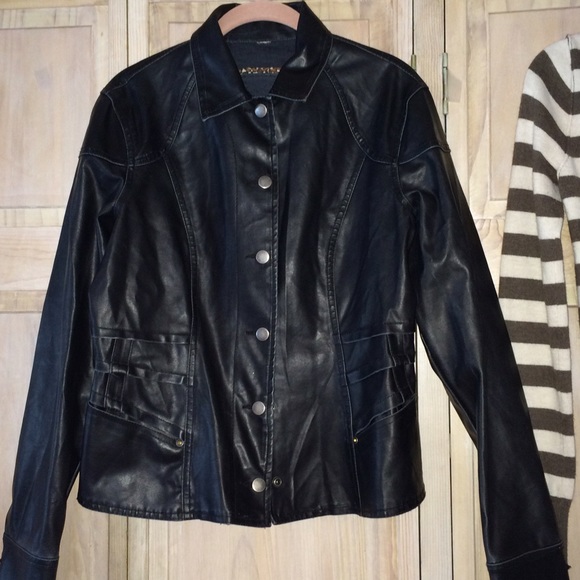 Black Faux leather Jacket