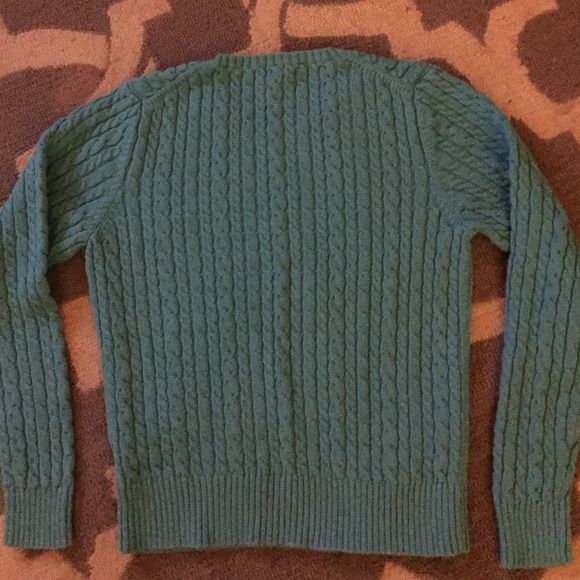 GAP-Ocean Blue/ Knit, Stretch, Ribbed Sweater 💋 - Picture 2 of 3