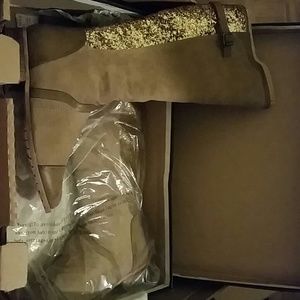 Michael Antonio 'Bardot-GLT' Suede Glitter Boot