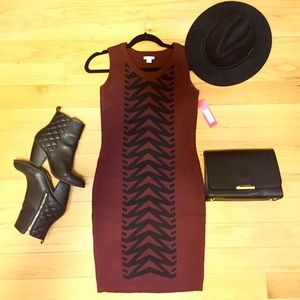 Sleeveless bodycon sweater dress