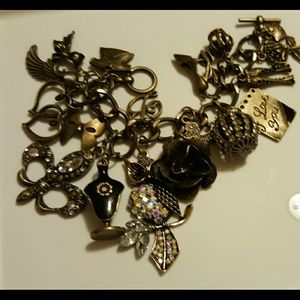 Custom Crafted Brass Elegant Charm Bracelet