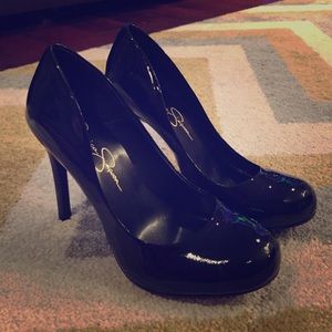Jessica Simpson patent leather heel