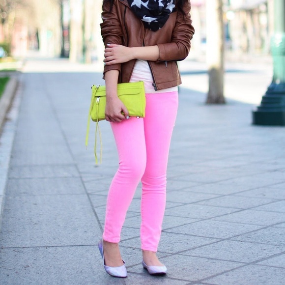 BDG urban outfitters neon pink colored denim jeans