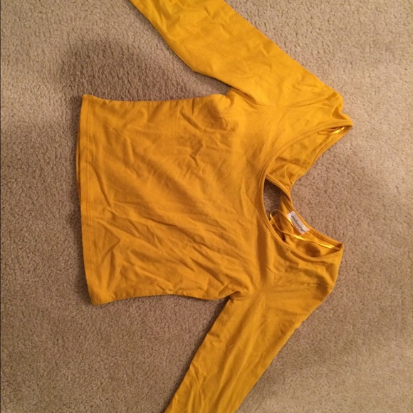 Mustard yellow crop top