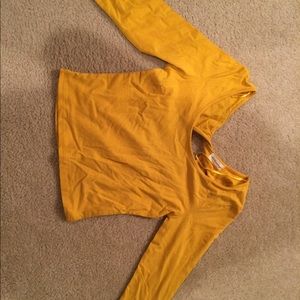 Mustard yellow crop top