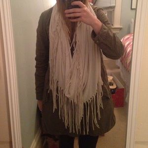 Fringe infinity scarf