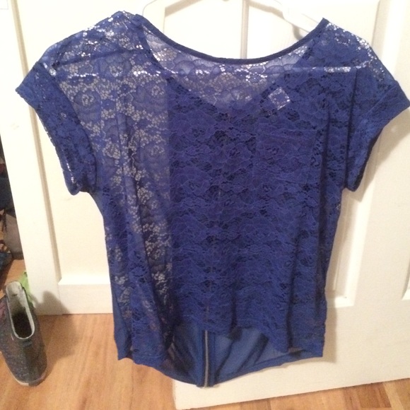 Blue laced shirt