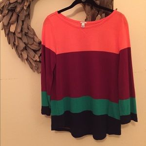NWOT JCrew Color Block Sweater