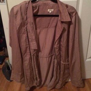 Brown zipup coat