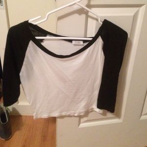 cropped baseball t