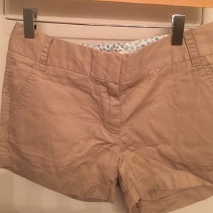 J. Crew Chino Shorts 3" Size 0 (Tan)