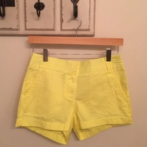 J. Crew 3" Chino Shorts Size 0 (Neon Yellow)