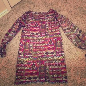 The impeccable Pig🐷Tribal Sheath dress.Opensleeve