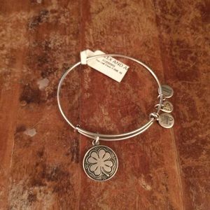 Alex & Ani silver clover bracelet