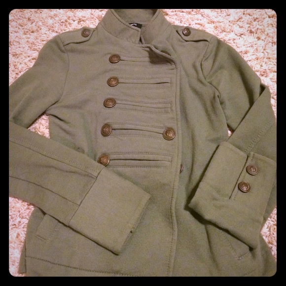 EXPRESS "MILITARY-INSPIRED" BLAZER- OLIVE GREEN