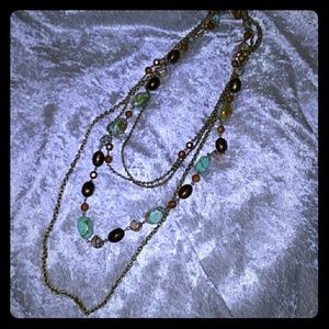 Long layered necklace