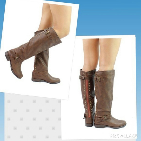 Shoes - Montage-83 Knee-High Riding Equestrian Boot Brown