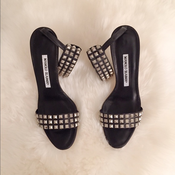 Manolo Blahnik Rocco Studded Ankle Sandal