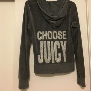 Grey Juicy Couture Zip-Up Hoodie