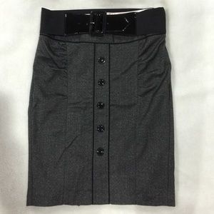 Stretchy Gray Pencil Skirt
