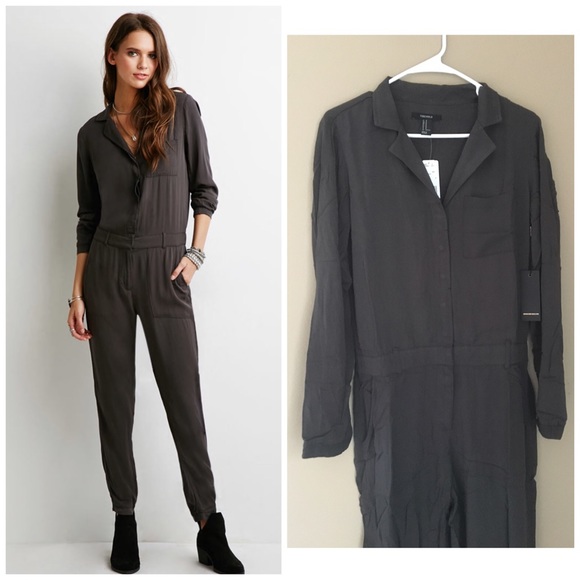forever 21 utility jumpsuit
