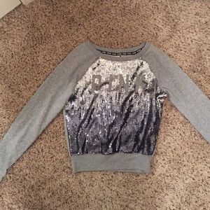 Victoria's Secret PINK sequin Pullover Sweatshirt!