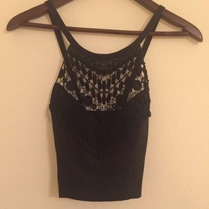 LF black crop top