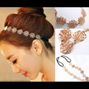 Lovely gold rose headband