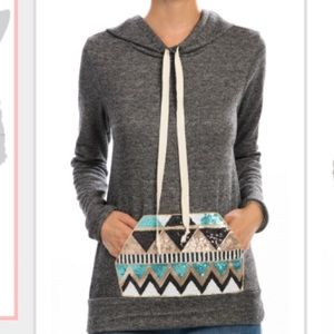 Sequin pocket sweatshirt
