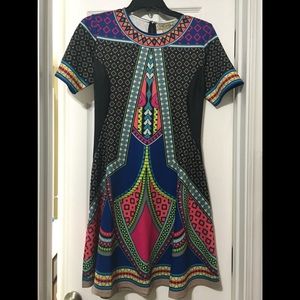 RESERVED. NWOT Multi color print dress