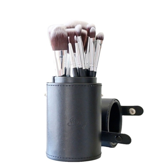 Stenny Cosmetics 12pcs full size brush set + cup