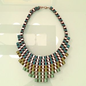 Multi color statement necklace