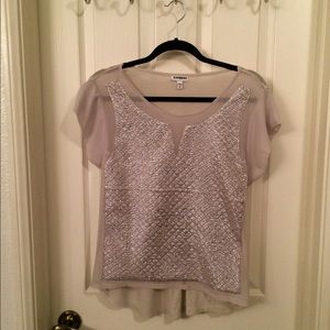Express Champagne Shimmer Top