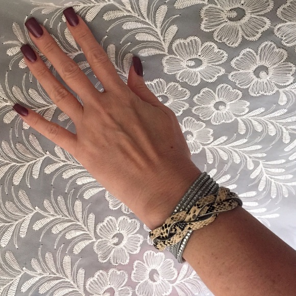 💔SOLD OUT❣️2/$20 Faux Leather Braided Wrap Bracelet - Picture 2 of 4