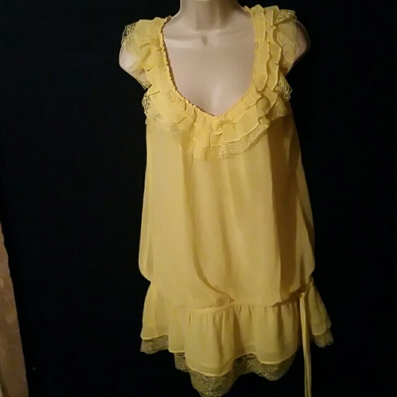 Light yellow romantic blouse