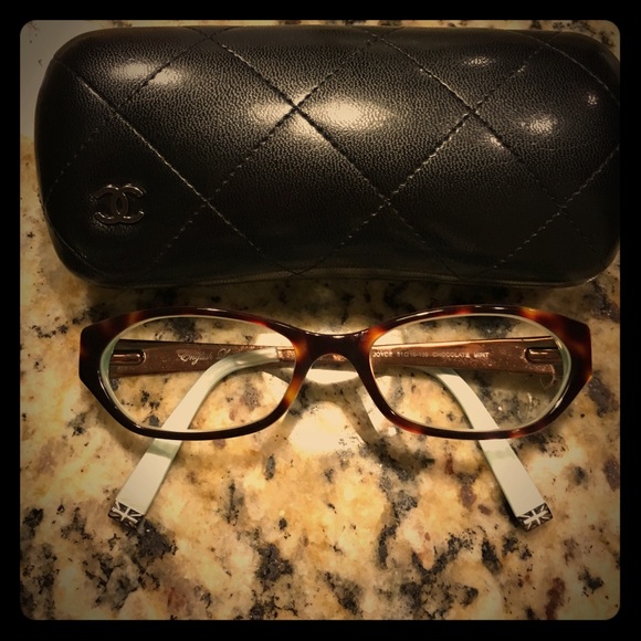 Eyeglass frame and Chanel case.