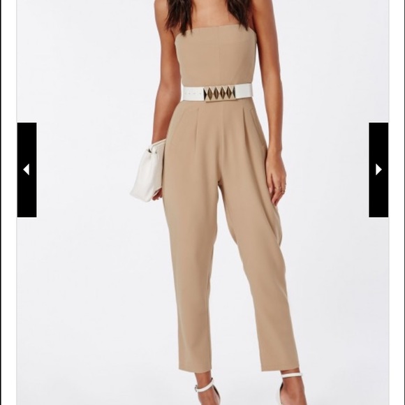 Camel bandeau jumpsuit