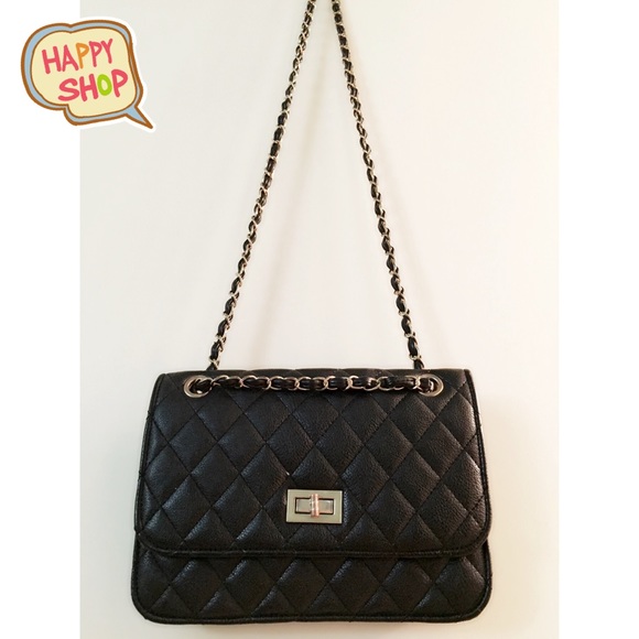 Classic Quilted Lock Crossbody Bag