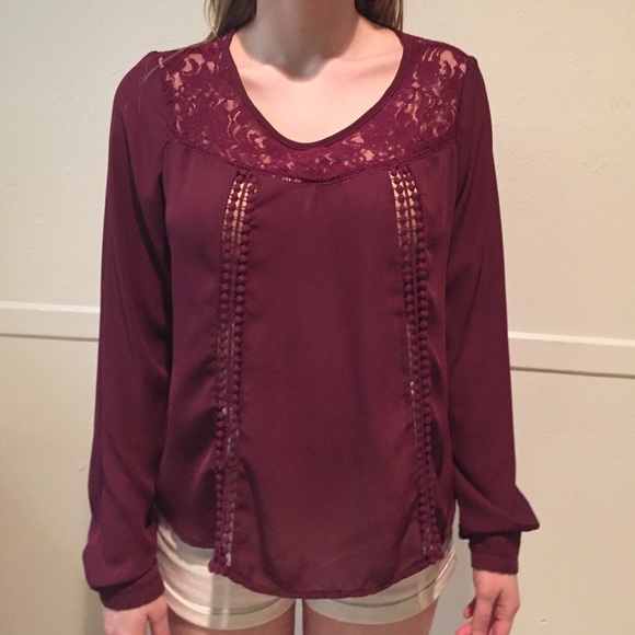 Xhilaration Tops - Maroon Blouse