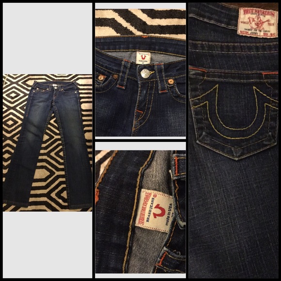 True Religion "Johnny" straight leg jeans.