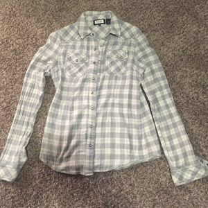 "Miss Me" button up flannel