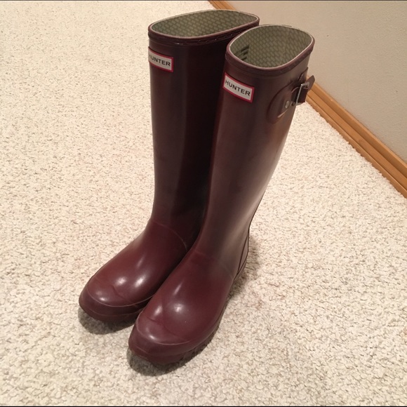 Red Hunter rain boots