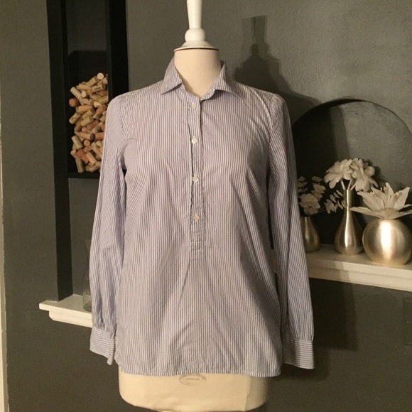 JCrew Stripe Popover Shirt