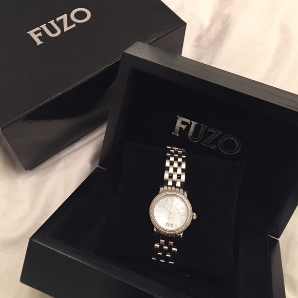 Fuzo Stainless Steel and Diamond Watch