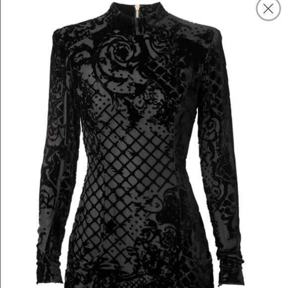 *SOLD*H&M X Balmain Silk-Blend Velvet Dress *NWT*