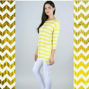 Yellow and white striped tunic