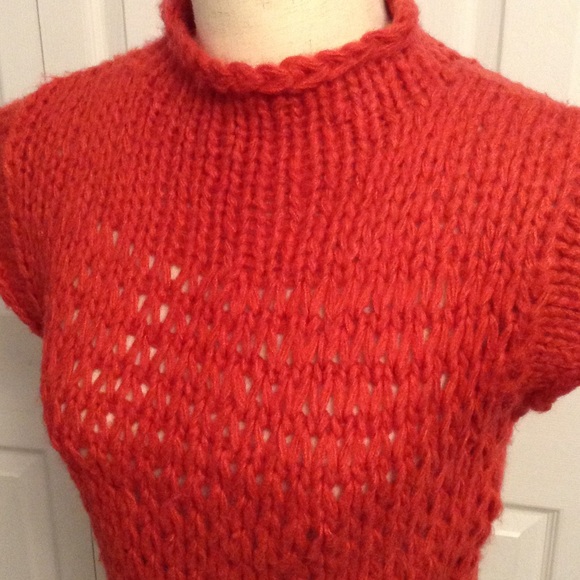 NWT-Vintage coral s/s sweater - Picture 2 of 3